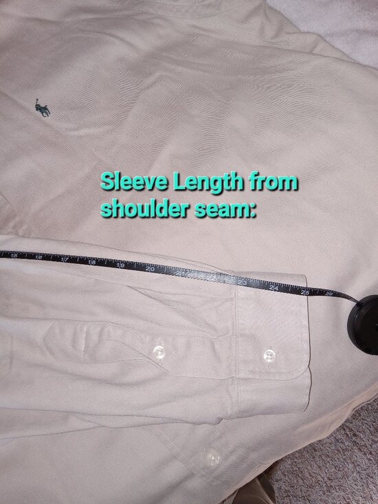 Vintage Ralph Lauren Button Up Shirt Mens XXL Khaki Blaire Pony 90s Preppy - Picture 14 of 14